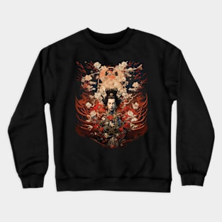 Young Samurai Prince Vintage Japanese Kabuki-style Art Crewneck Sweatshirt